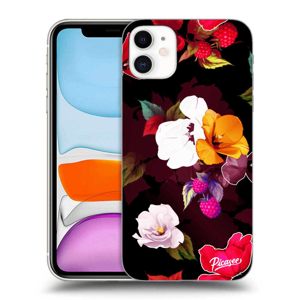 Picasee silikonový průhledný obal pro Apple iPhone 11 - Flowers and Berries