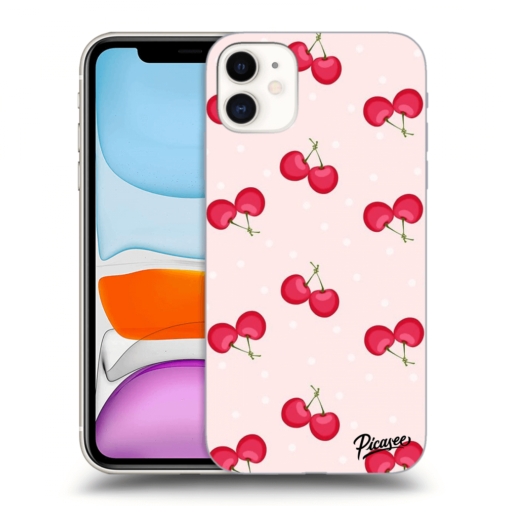 Picasee silikonový průhledný obal pro Apple iPhone 11 - Cherries