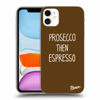 Picasee silikonový černý obal pro Apple iPhone 11 - Prosecco then espresso