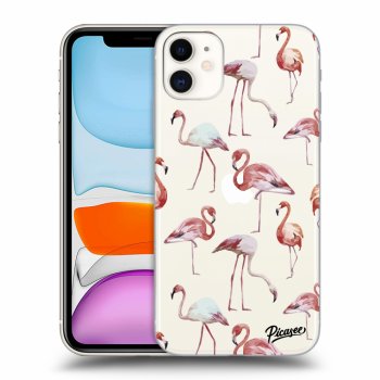 Picasee silikonový průhledný obal pro Apple iPhone 11 - Flamingos