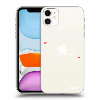 Picasee silikonový průhledný obal pro Apple iPhone 11 - Správná láska Bílá