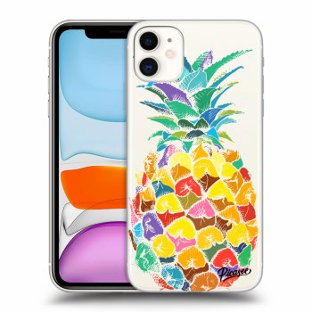 Picasee silikonový průhledný obal pro Apple iPhone 11 - Pineapple