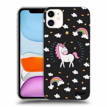 Picasee silikonový černý obal pro Apple iPhone 11 - Unicorn star heaven