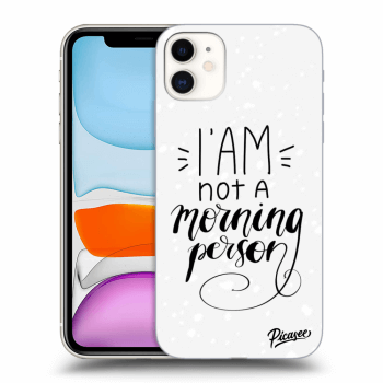 Picasee silikonový černý obal pro Apple iPhone 11 - I am not a morning person