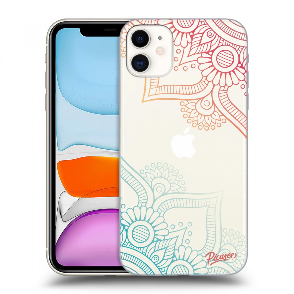 Picasee silikonový průhledný obal pro Apple iPhone 11 - Flowers pattern