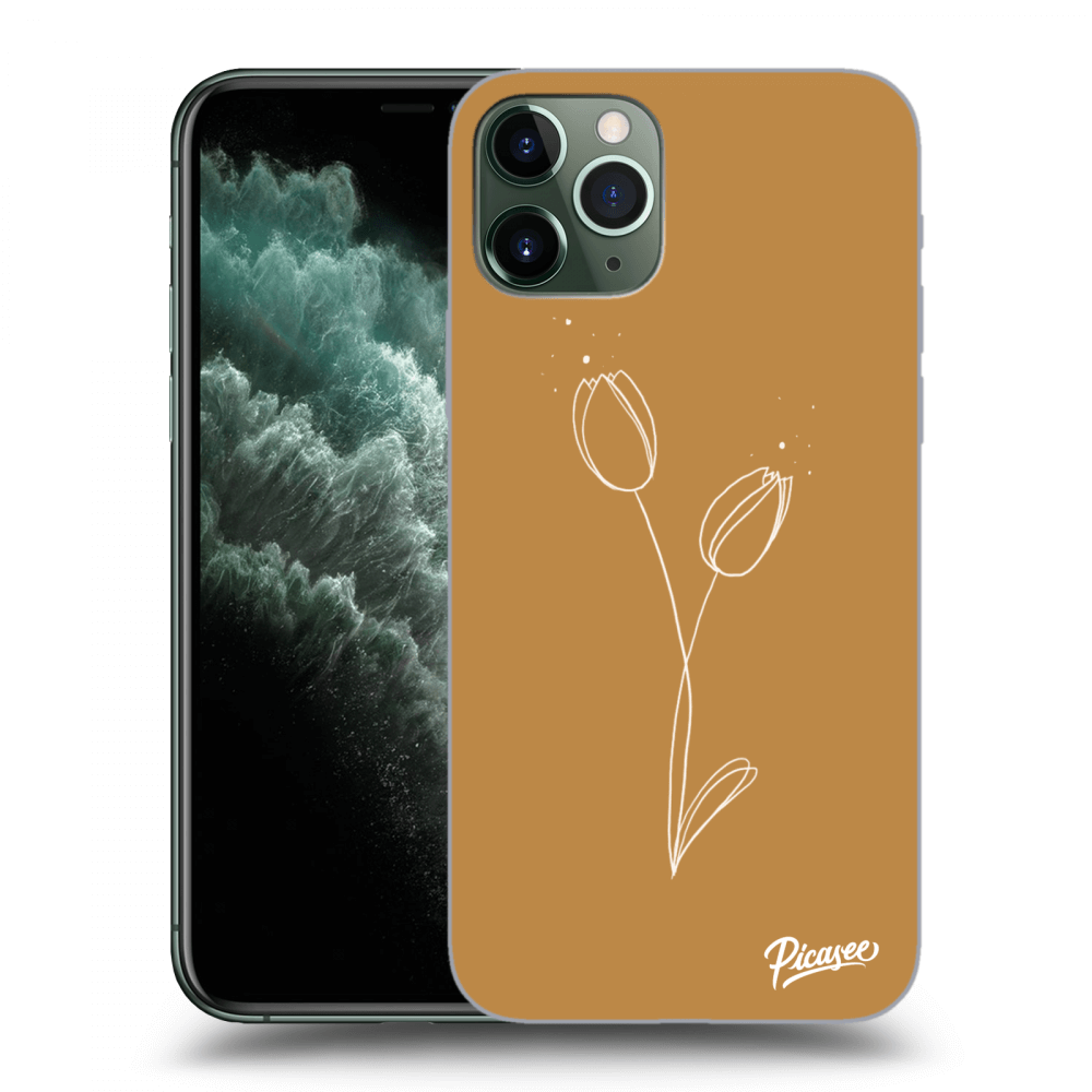 Picasee silikonový průhledný obal pro Apple iPhone 11 Pro - Tulips