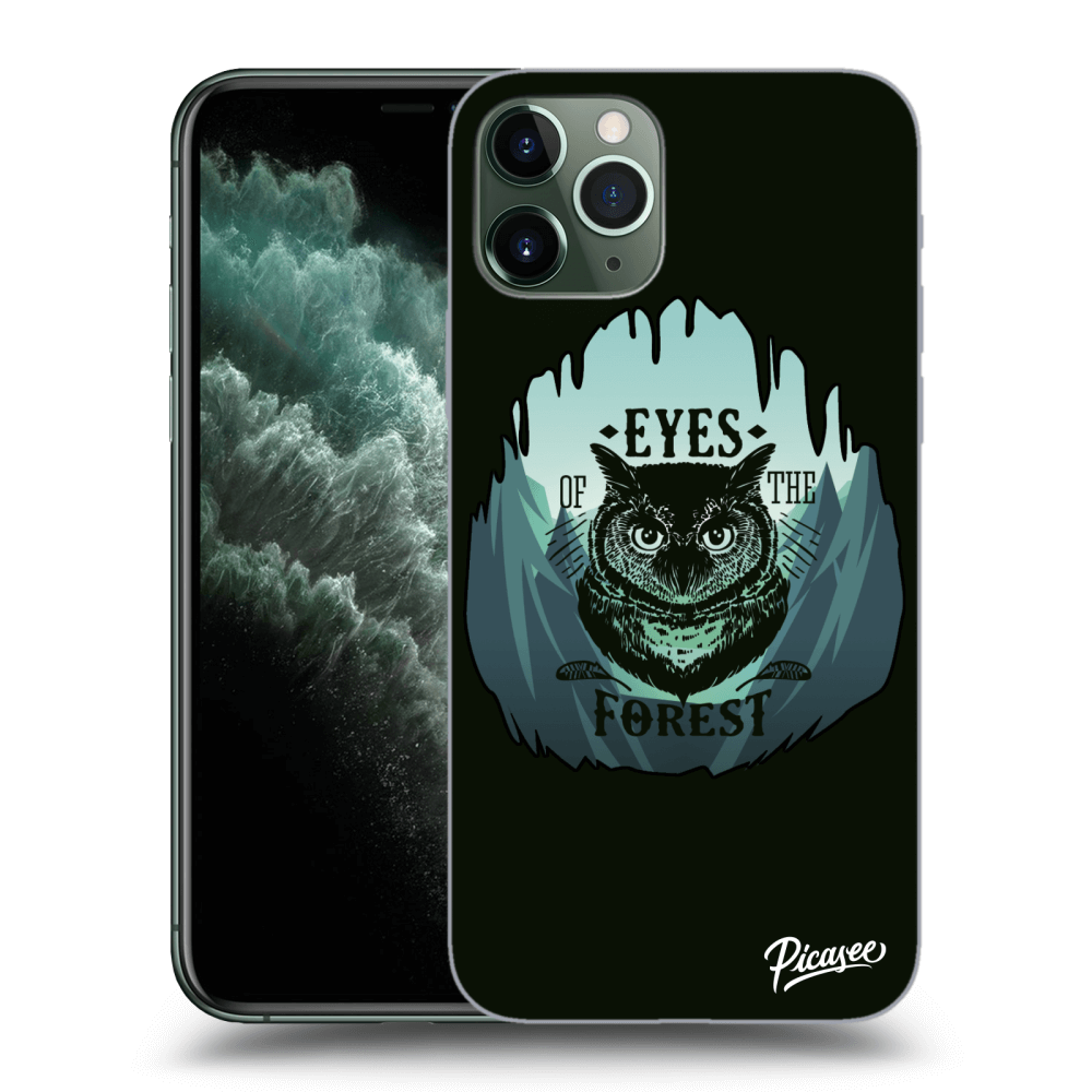 Picasee silikonový průhledný obal pro Apple iPhone 11 Pro - Forest owl
