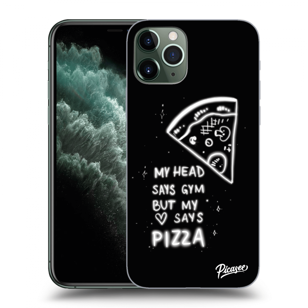 Picasee silikonový průhledný obal pro Apple iPhone 11 Pro - Pizza