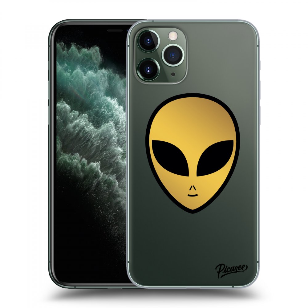 Picasee silikonový průhledný obal pro Apple iPhone 11 Pro - Earth - Alien