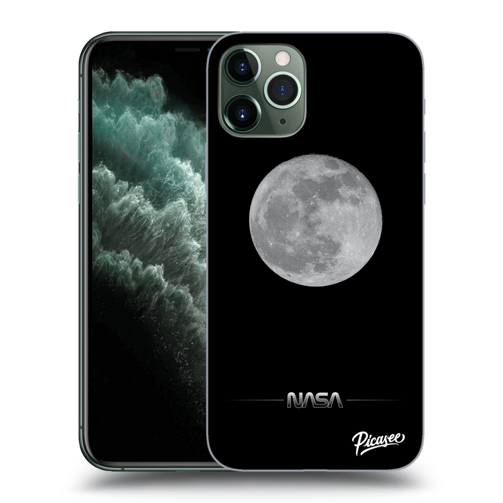 Picasee silikonový černý obal pro Apple iPhone 11 Pro - Moon Minimal