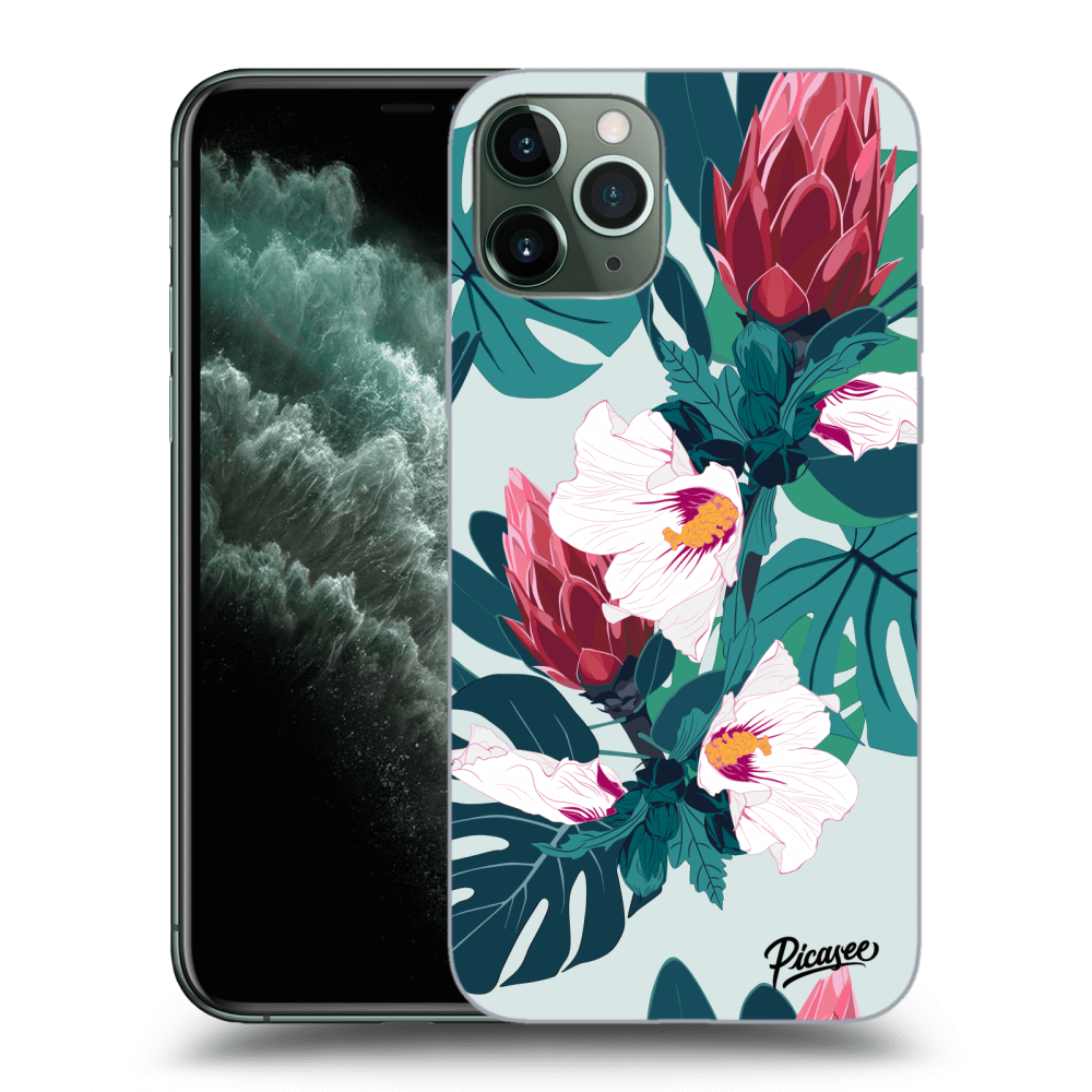 Picasee silikonový průhledný obal pro Apple iPhone 11 Pro - Rhododendron