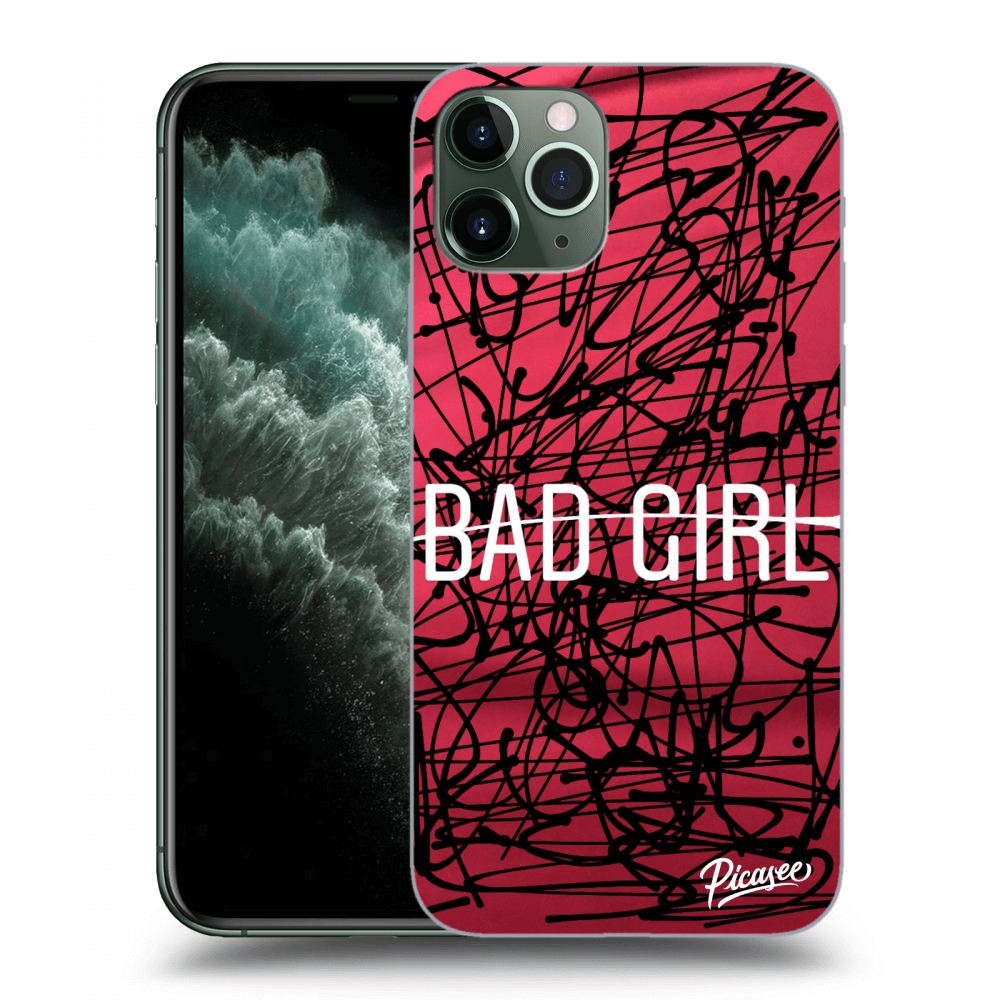 Picasee silikonový černý obal pro Apple iPhone 11 Pro - Bad girl