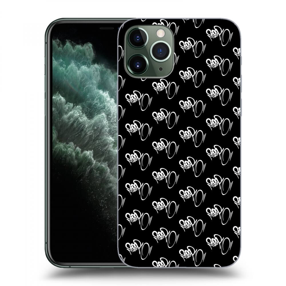 Picasee silikonový černý obal pro Apple iPhone 11 Pro - Separ - White On Black