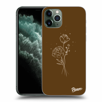Obal pro Apple iPhone 11 Pro - Brown flowers