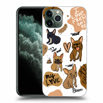 Picasee silikonový průhledný obal pro Apple iPhone 11 Pro - Frenchies