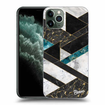 Picasee silikonový průhledný obal pro Apple iPhone 11 Pro - Dark geometry