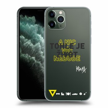 Picasee silikonový průhledný obal pro Apple iPhone 11 Pro - Kazma - TOHLE JE ŽIVOT A NIC VÍC NEBUDE