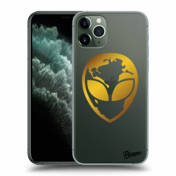 Picasee silikonový průhledný obal pro Apple iPhone 11 Pro - EARTH - Gold Alien 3.0