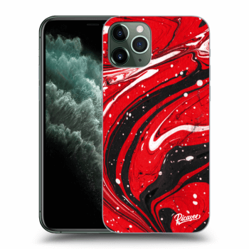 Picasee silikonový průhledný obal pro Apple iPhone 11 Pro - Red black
