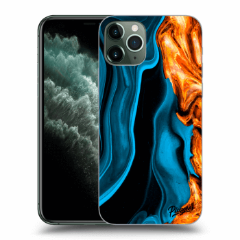 Picasee silikonový průhledný obal pro Apple iPhone 11 Pro - Gold blue