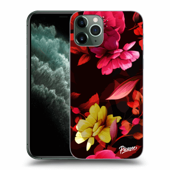 Picasee silikonový průhledný obal pro Apple iPhone 11 Pro - Dark Peonny