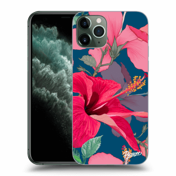 Picasee silikonový průhledný obal pro Apple iPhone 11 Pro - Hibiscus