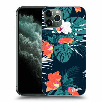 Picasee silikonový průhledný obal pro Apple iPhone 11 Pro - Monstera Color