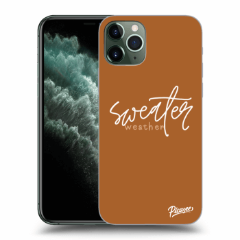 Picasee silikonový průhledný obal pro Apple iPhone 11 Pro - Sweater weather
