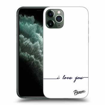 Picasee silikonový průhledný obal pro Apple iPhone 11 Pro - Miluji tě
