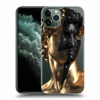 Picasee silikonový průhledný obal pro Apple iPhone 11 Pro - Wildfire - Gold