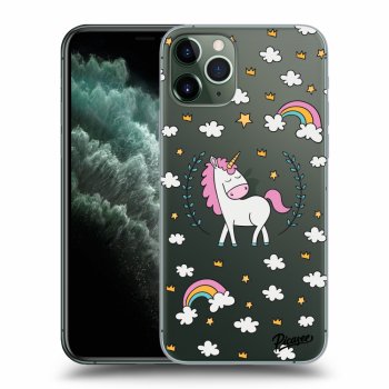 Picasee silikonový průhledný obal pro Apple iPhone 11 Pro - Unicorn hvězdné nebe