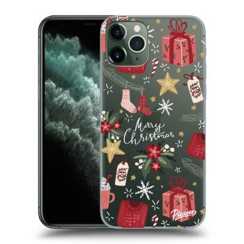 Picasee silikonový průhledný obal pro Apple iPhone 11 Pro - Christmas
