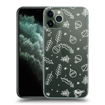 Picasee silikonový průhledný obal pro Apple iPhone 11 Pro - Mistletoe