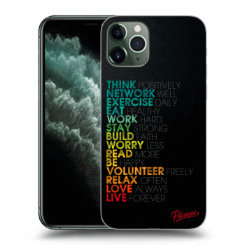 Picasee silikonový průhledný obal pro Apple iPhone 11 Pro - Motto života