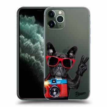 Picasee silikonový průhledný obal pro Apple iPhone 11 Pro - Francouzský Buldoček