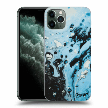 Picasee silikonový průhledný obal pro Apple iPhone 11 Pro - Organic blue