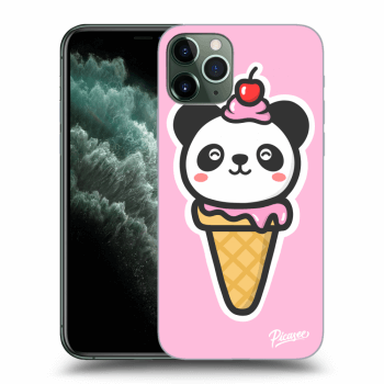 Picasee silikonový černý obal pro Apple iPhone 11 Pro - Ice Cream Panda