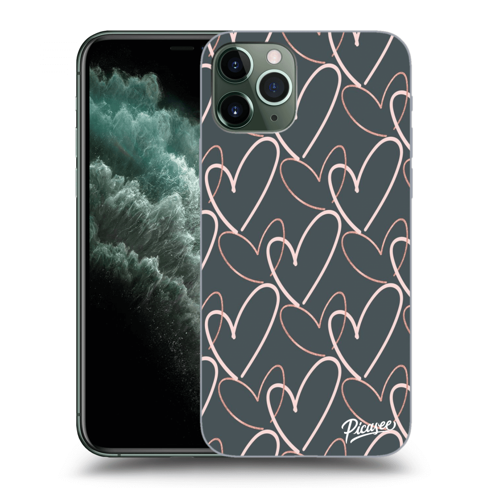 Picasee silikonový průhledný obal pro Apple iPhone 11 Pro - Hodně lásky