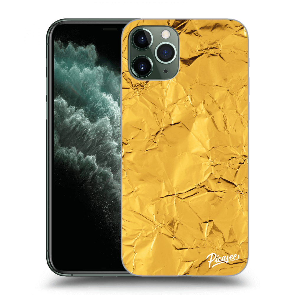 Picasee silikonový průhledný obal pro Apple iPhone 11 Pro - Gold