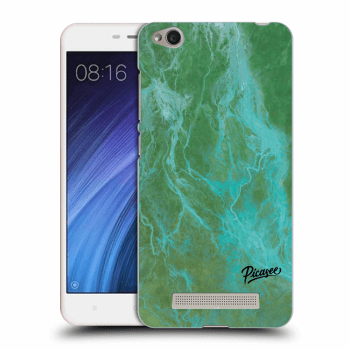 Picasee silikonový průhledný obal pro Xiaomi Redmi 4A - Green marble
