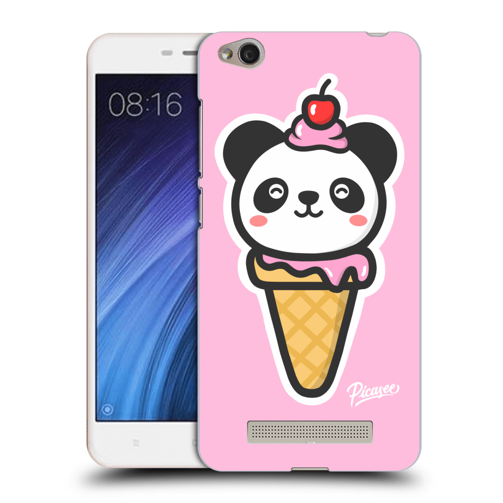 Picasee silikonový průhledný obal pro Xiaomi Redmi 4A - Ice Cream Panda