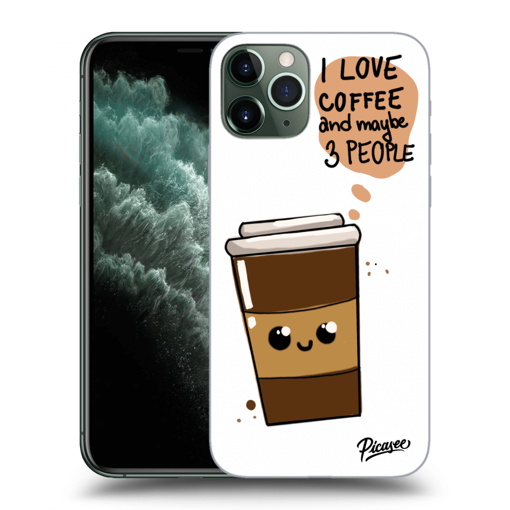 Picasee silikonový průhledný obal pro Apple iPhone 11 Pro Max - Cute coffee