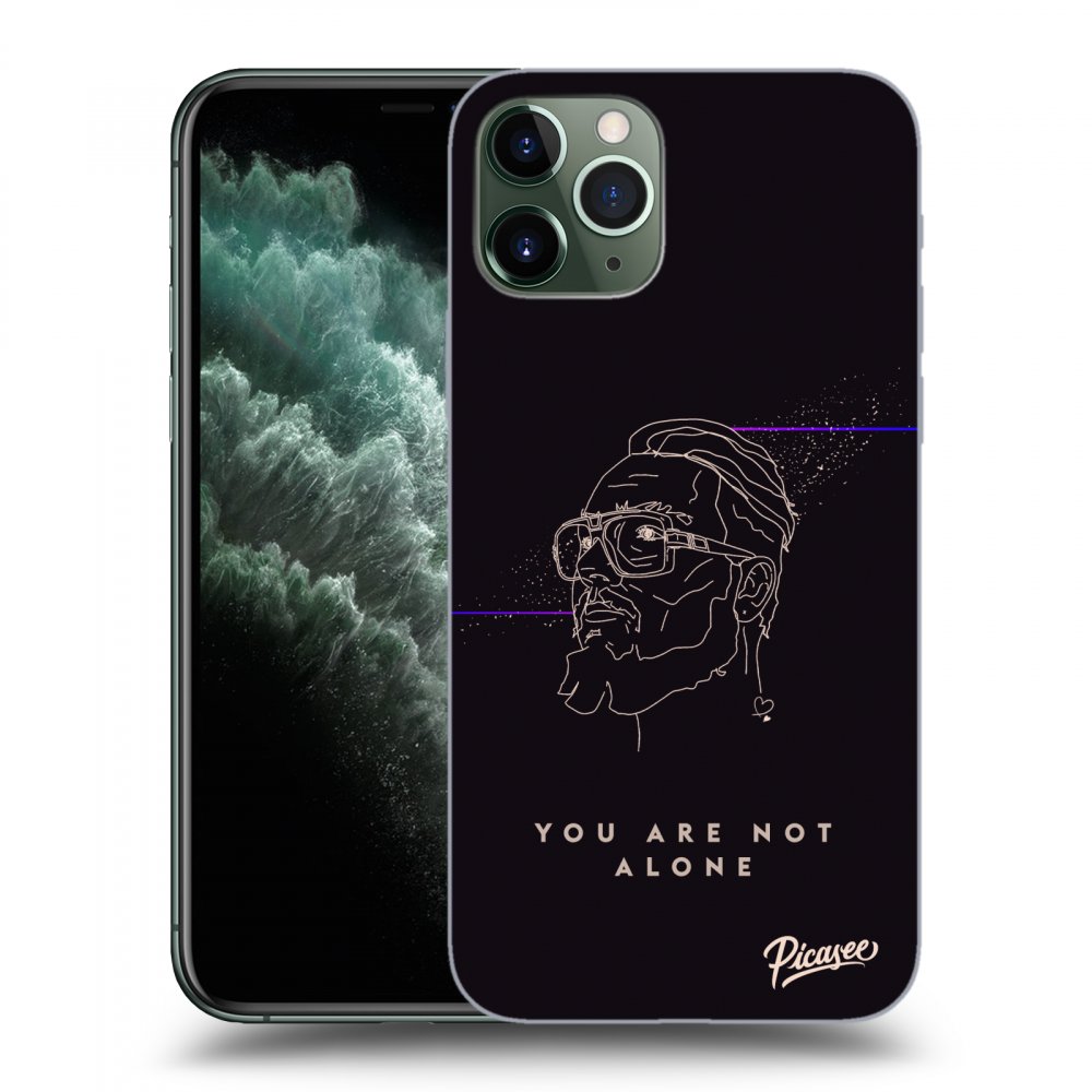 Picasee silikonový černý obal pro Apple iPhone 11 Pro Max - You are not alone