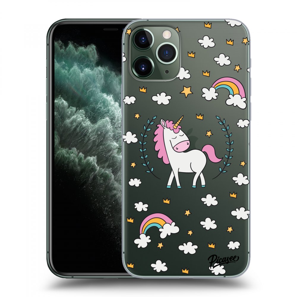 Picasee silikonový průhledný obal pro Apple iPhone 11 Pro Max - Unicorn star heaven