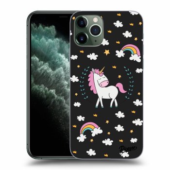 Picasee silikonový černý obal pro Apple iPhone 11 Pro Max - Unicorn star heaven