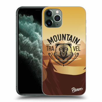 Picasee silikonový černý obal pro Apple iPhone 11 Pro Max - Mountain bear