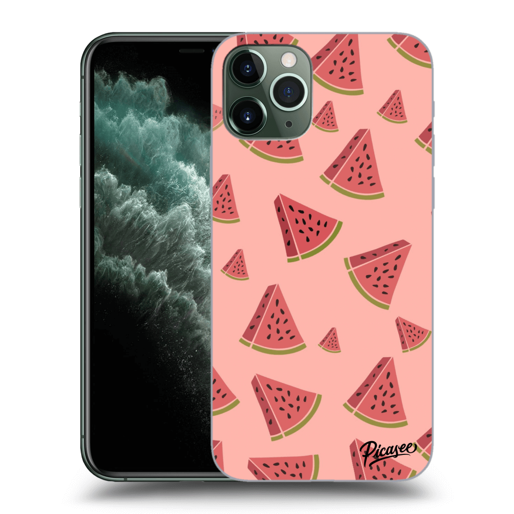 Picasee silikonový černý obal pro Apple iPhone 11 Pro Max - Watermelon