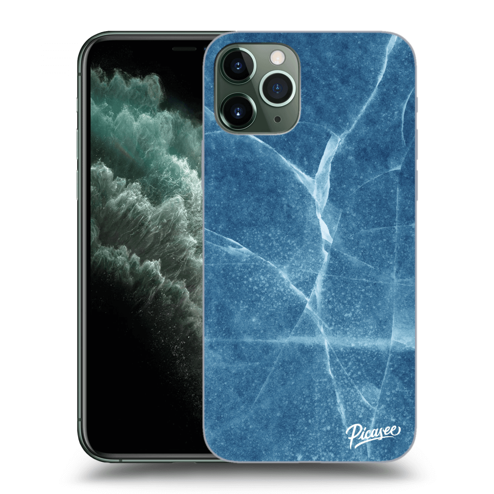 Picasee silikonový černý obal pro Apple iPhone 11 Pro Max - Blue marble