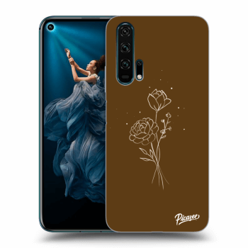 Obal pro Honor 20 Pro - Brown flowers