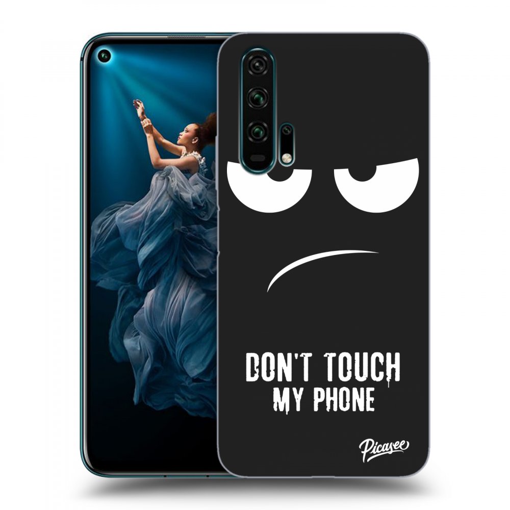 Picasee silikonový černý obal pro Honor 20 Pro - Don't Touch My Phone